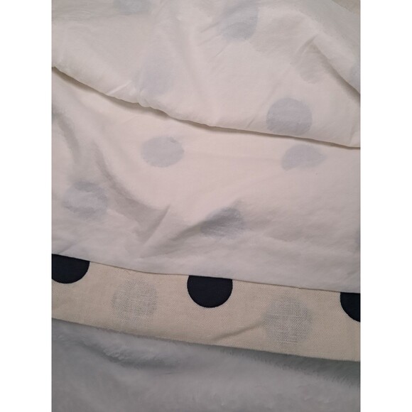 J. Crew Polka Dot Pull On Skirt Elastic Waist Linen Blend Cream Black Size 00 - Picture 7 of 10